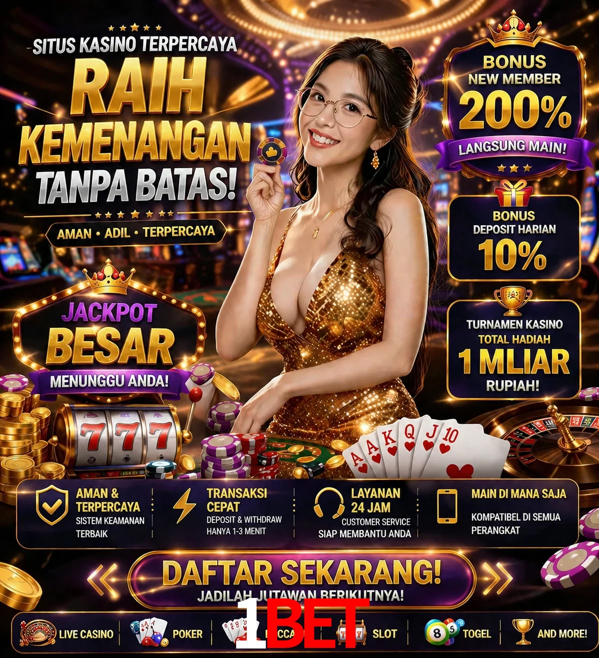 Roleta e blackjack 1bet